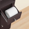 SoBuy BZR34-II-BR Colonne Salle de Bain Ultra-Étroite 20×20×180 cm – 1 Tiroir, 2 Portes, 5 Compartiments, Brun
