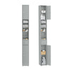 SoBuy BZR34-II-HG Colonne Salle de Bain Ultra-Étroite 20×20×180 cm – Tiroir Central, Étagères Réglables, Gris