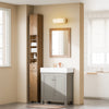 SoBuy BZR34-II-PF Colonne Salle de Bain Ultra-Étroite 20 cm – 4 Étagères Réglables et Tiroir – Effet Bois