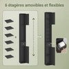 SoBuy BZR34-II-SCH Colonne Salle de Bain Étroite 20 cm – Gain de Place, Noir