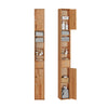 SoBuy BZR34-II-SH Colonne Salle de Bain Ultra-Étroite en Pin Massif, 4 Étagères Réglables et Tiroir, Anti-Basculement – Charg