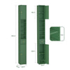 SoBuy BZR34-II-SY Colonne Salle de Bain Vert Foncé 180 cm Ultra-Slim 20 cm avec Tiroir et Étagères Réglables – Anti-Humidité, Anti-Basculement, MDF