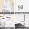 SoBuy BZR34-K-W Colonne Salle de Bain Ultra-Étroite 20×20×145 cm – 7 Niveaux, Porte et Tiroir, Blanc
