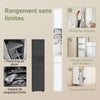 SoBuy BZR34-WN Meuble Étroit 20 cm – Colonne WC Gain de Place 180 cm, 2 Portes et 1 Tiroir, Blanc-Nature