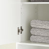 SoBuy BZR80-W Colonne de Salle de Bain 170 cm – Tiroir, Portes et Étagère Ouverte – Blanc