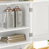 SoBuy BZR84-W Armoire Murale de Salle de Bain – 60×30×60 cm, Étagères Réglables et Barre à Serviettes, Blanc