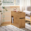 SoBuy FBT158-N Table de Chevet avec Plateau Amovible et Tiroir, Gain de Place, pour Salon et Chambre, Rangement Optimisé, Compact – L25×P70×H55 cm, Naturel