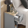 SoBuy FBT111-HG Table de Chevet Fine avec Tiroir et Étagère – L20 × P35 × H60 cm, Gris