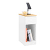 SoBuy FBT111-II-WN Table de Chevet Étroite et Fine avec Tiroir et Étagère – Table de Nuit Bout de Canapé Chevet de Lit – Rangement pour Chambre ou Salon Blanc L25 x P40 x H60cm