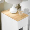 SoBuy FBT111-II-WN Table de Chevet Étroite et Fine avec Tiroir et Étagère – Table de Nuit Bout de Canapé Chevet de Lit – Rangement pour Chambre ou Salon Blanc L25 x P40 x H60cm
