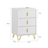SoBuy FBT115-L-W Table de Chevet - Table de Nuit avec 3 tiroirs, Table d'appoint pour Chambre à Coucher - Meuble de Rangement Moderne, Blanc L40 x P40 x H63 cm