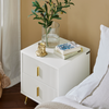 SoBuy FBT115-W Table de Chevet - Table de Nuit avec 2 tiroirs, Table d'appoint pour Chambre à Coucher - Meuble de Rangement Moderne, Blanc L40 x P40 x H47 cm