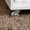 SoBuy FBT134-W Bout de Canapé en Bois, Table d'appoint Café, Table Basse Roulante, avec Porte- revues et Tiroir, Meuble de Rangemen