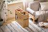 SoBuy FBT158-N Table de Chevet avec Plateau Amovible et Tiroir, Gain de Place, pour Salon et Chambre, Rangement Optimisé, Compact – L25×P70×H55 cm, Naturel