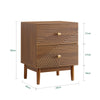 SoBuy FBT170-N Table de Chevet avec 2 Tiroirs, pour Salon et Chambre, Design Fonctionnel, Usage Quotidien, Pratique – L45×P40×H58 cm, Bois d’Hévéa, Marron