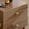 SoBuy FBT170-N Table de Chevet avec 2 Tiroirs, pour Salon et Chambre, Design Fonctionnel, Usage Quotidien, Pratique – L45×P40×H58 cm, Bois d’Hévéa, Marron