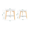 SoBuy FBT75-W Set de 2-Blanc et Bois Ronde Table d'Appoint Table Basse Ronde Guéridon