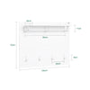 SoBuy FHK36-W Porte-Manteau Mural avec Étagère et 4 Crochets – 100×20×70 cm, Charge 21 kg, MDF E1, Blanc