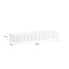 Prévente SoBuy FHK38-W Étagère Murale Flottante avec Tiroir et LED – L60 × P20 × H8 cm, Blanc