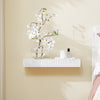 Prévente SoBuy FHK38-W Étagère Murale Flottante avec Tiroir et LED – L60 × P20 × H8 cm, Blanc