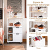 SoBuy FKW111-WN Desserte cuisine à roulettes 53 cm avec plan en bois, tiroir et étagères – Ìlot mobile gain de place blanc naturel