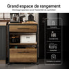 SoBuy FKW118-PF Desserte de Cuisine à roulettes – Chariot de Rangement avec 2 Tiroirs et Étagère, Petit Meuble Cuisine Bas Industriel en Acier, 60x45x90cm