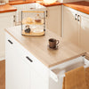 SoBuy FKW126-WN Ìlot de Cuisine sur Roulettes – 2 Tiroirs, 2 Portes, Porte-Torchon, Charge 92 kg – 105×46×92 cm, Blanc