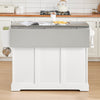 SoBuy FKW128-ST Desserte Cuisine avec Roulettes et Plan de Travail Extensible, Mobile, pour Cuisine et Salle à Manger, Pratique – L130×P46/71×H91 cm, Blanc