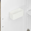 SoBuy FKW41-II-WN Ìlot Central de Cuisine Mobile avec Plan Extensible +25 cm – 3 Tiroirs, Armoire, Porte-Serviettes, 4 Roulettes, Blanc et Bois Naturel