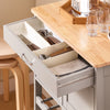 SoBuy FKW45-KA Desserte Cuisine sur Roulettes – Plan Hévéa, Casier à Vin, 1 Tiroir, 1 Placard – 67×38×86 cm, Marron Clair