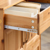 SoBuy FKW45-N Desserte Cuisine en Bois Massif à Roulettes – Range-Bouteilles, Tiroir, 2 Placards, Porte-Serviettes Réversible, 66×38×86 cm, 63 kg, Naturel