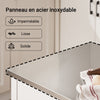 SoBuy FKW47-II-W Desserte de Cuisine à Roulettes – Plateau INOX, 1 Tiroir, 2 Étagères, Blanc