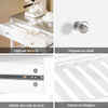 SoBuy FKW47-II-W Desserte de Cuisine à Roulettes – Plateau INOX, 1 Tiroir, 2 Étagères, Blanc