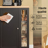 SoBuy FKW75-SCH Desserte de Cuisine à Roulettes – Plan de Travail, Placard et Étagères – Noir