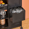 SoBuy FKW79-SCH Desserte de Cuisine sur Roulettes – 3 Tiroirs, 1 Tablette Amovible, 2 Étagères, Noir, 68×38×85 cm