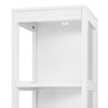 sobuyes.shopG126-W Colonne de Salle de Bain – 4 Étagères, 2 Tiroirs, Anti-Basculement, 30×30×144 cm, Blanc
