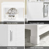 sobuyes.shopG128-W Meuble Sous-Lavabo Meuble pour lavabo suspendu