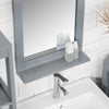 sobuyes.shopG129-SG Armoire Murale Salle de Bain avec Miroir, Format Compact, pour Salle de Bain et WC, Rangement Optimisé, Pratique – L40×P10×H49 cm, Gris Clair