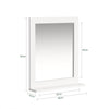 sobuyes.shopG129-W Armoire Murale Salle de Bain avec Miroir, Format Compact, pour Salle de Bain et WC, Rangement Optimisé, Usage Quotidien – L40×P10×H49 cm, Blanc