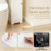 sobuyes.shopG177-II-W Meuble Salle de Bain 20 cm de Largeur sur Pied avec Support Papier et Porte - Petit Meuble WC Rangement Gain de Place Blanc