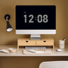 sobuyes.shopG198-N Support d'écran d'ordinateur de Support de Moniteur de bambou avec 2 Tiroirs