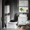 sobuyes.shopG202-W Meuble sous lavabo Salle de Bain Meuble de Salle de Bain avec 2 Portes, Grand Espace de Rangement & découpe Siphon sous Vasque MDF, Blanc 60x62x30cm