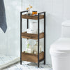 sobuyes.shopG226-F Meuble Salle de Bain Rangement avec 3 paniers - Rangement Serviteur de Douche Étagère de Stockage Salle de Bain Petit Meuble WC Rangement 28x20x74 cm