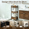 sobuyes.shopG226-F Meuble Salle de Bain Rangement avec 3 paniers - Rangement Serviteur de Douche Étagère de Stockage Salle de Bain Petit Meuble WC Rangement 28x20x74 cm