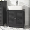 sobuyes.shopG237-DG Meuble sous Lavabo avec Étagères Ajustables, Résistant à l’Humidité, pour Salle de Bain et WC, Rangement Optimisé – L60×P35×H58 cm, MDF, Gris