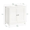 sobuyes.shopG237-W Meuble Sous-Lavabo Meuble de Salle de Bain Vasque, 2 portes et 2 étages