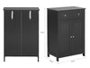 sobuyes.shopG238-DG Meuble Bas Salle de Bain avec Étagère Réglable, 1 Tiroir et 2 Portes, pour Salle de Bain et WC, Rangement Optimisé – L60×P35×H87 cm, Gris Foncé