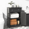 sobuyes.shopG238-DG Meuble Bas Salle de Bain avec Étagère Réglable, 1 Tiroir et 2 Portes, pour Salle de Bain et WC, Rangement Optimisé – L60×P35×H87 cm, Gris Foncé