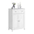sobuyes.shopG238-W Meuble de Salle de Bain avec 2 Portes Persiennes – 1 Tiroir, Étagère Réglable, 60×35×87 cm, Blanc