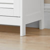 sobuyes.shopG238-W Meuble de Salle de Bain avec 2 Portes Persiennes – 1 Tiroir, Étagère Réglable, 60×35×87 cm, Blanc